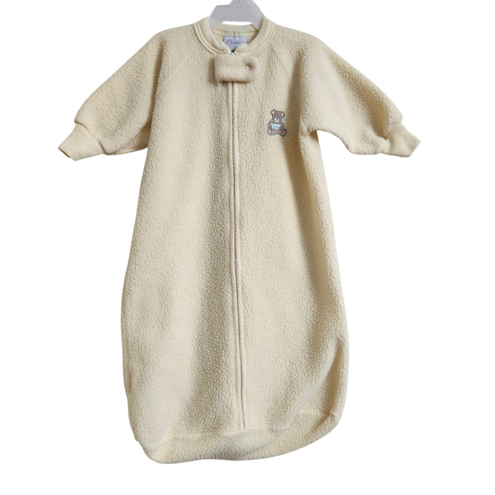 Vintage‎ Carters Fleece Sleep Sack Teddy Bear Baby Unisex Yellow Baby Sleep Bag